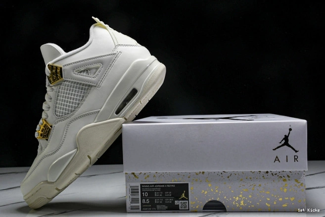 1st Kicks Gold Retro Metallic 4 Jordan AQ9129-170 0712